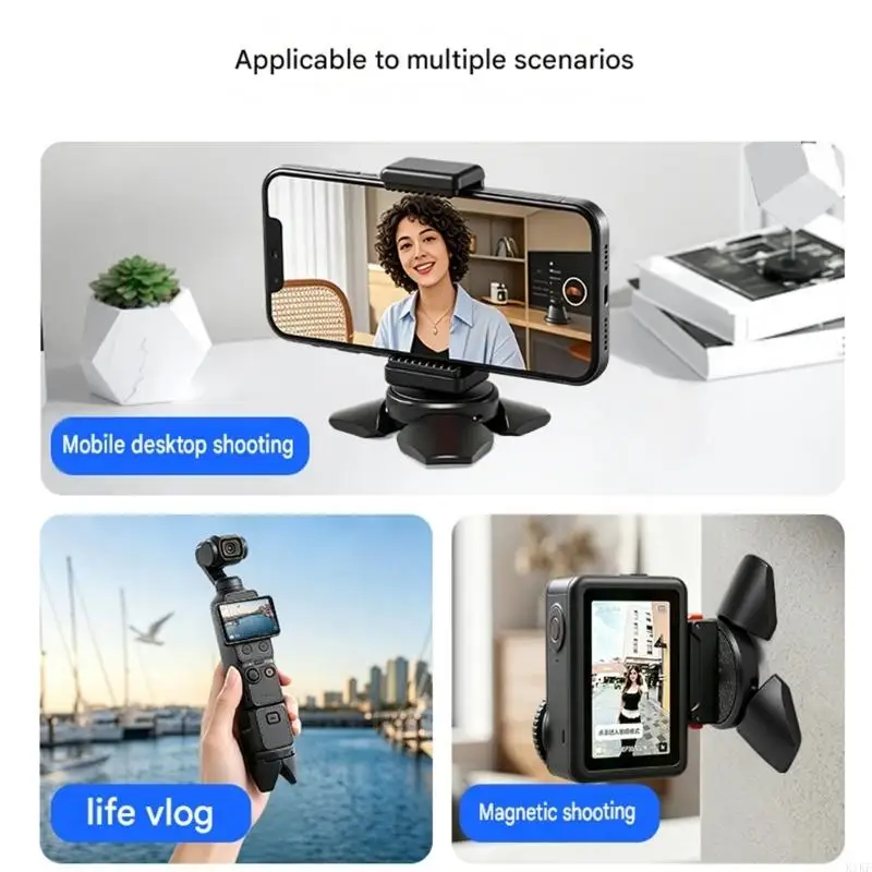 Trípode para teléfono con soporte magnético y patas plegables - imagen 4