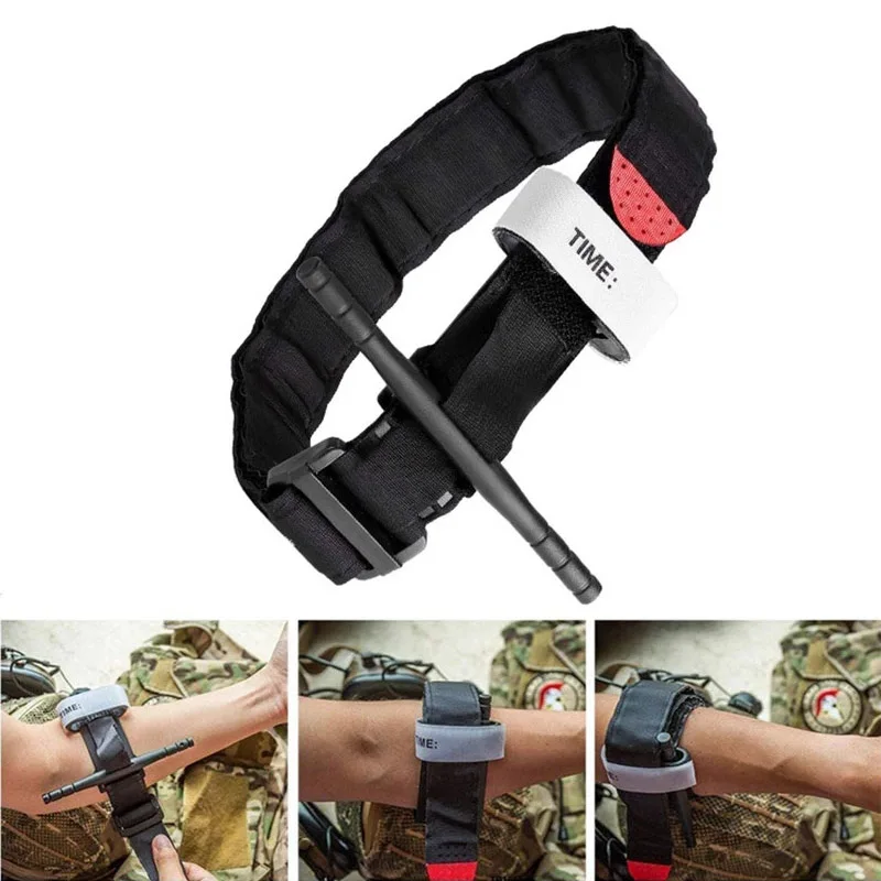 Torniquete táctico emergencia con tijeras y cinturón primeros auxilios
