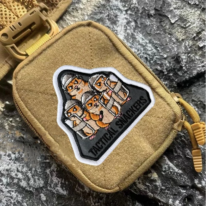 Brigada de Hámsters Parche bordado táctico con velcro y gancho - imagen 3