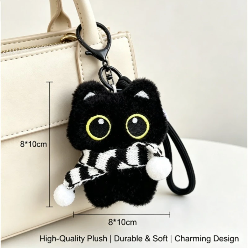 Luo Xiaohei llavero peluche gato - colgante mini para mochila - imagen 4
