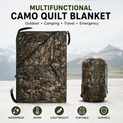 Saco de dormir convertible manta táctica camuflaje con cremallera