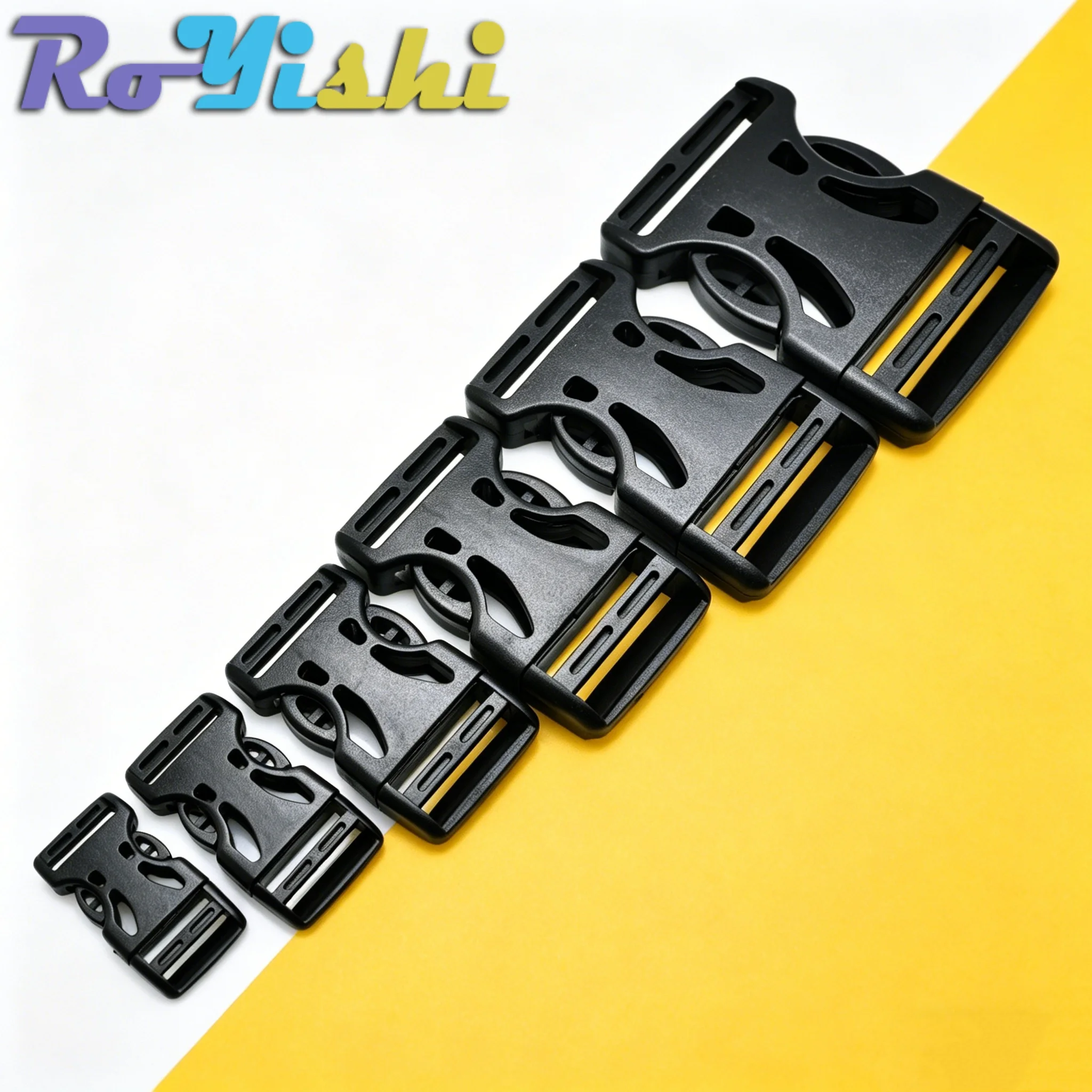 Hebilla plástica ajustable para correas MOLLE mochila táctica