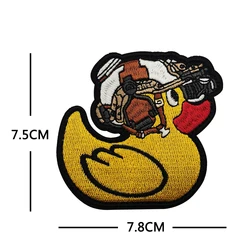 Parche morale oso pato – Insignia bordada táctica para mochila