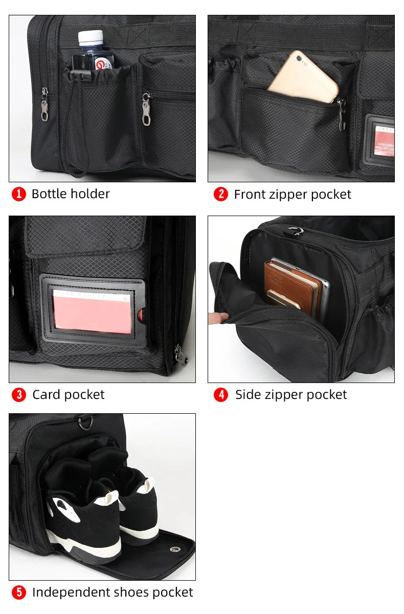 Bolsa de fitness con compartimentos para viaje