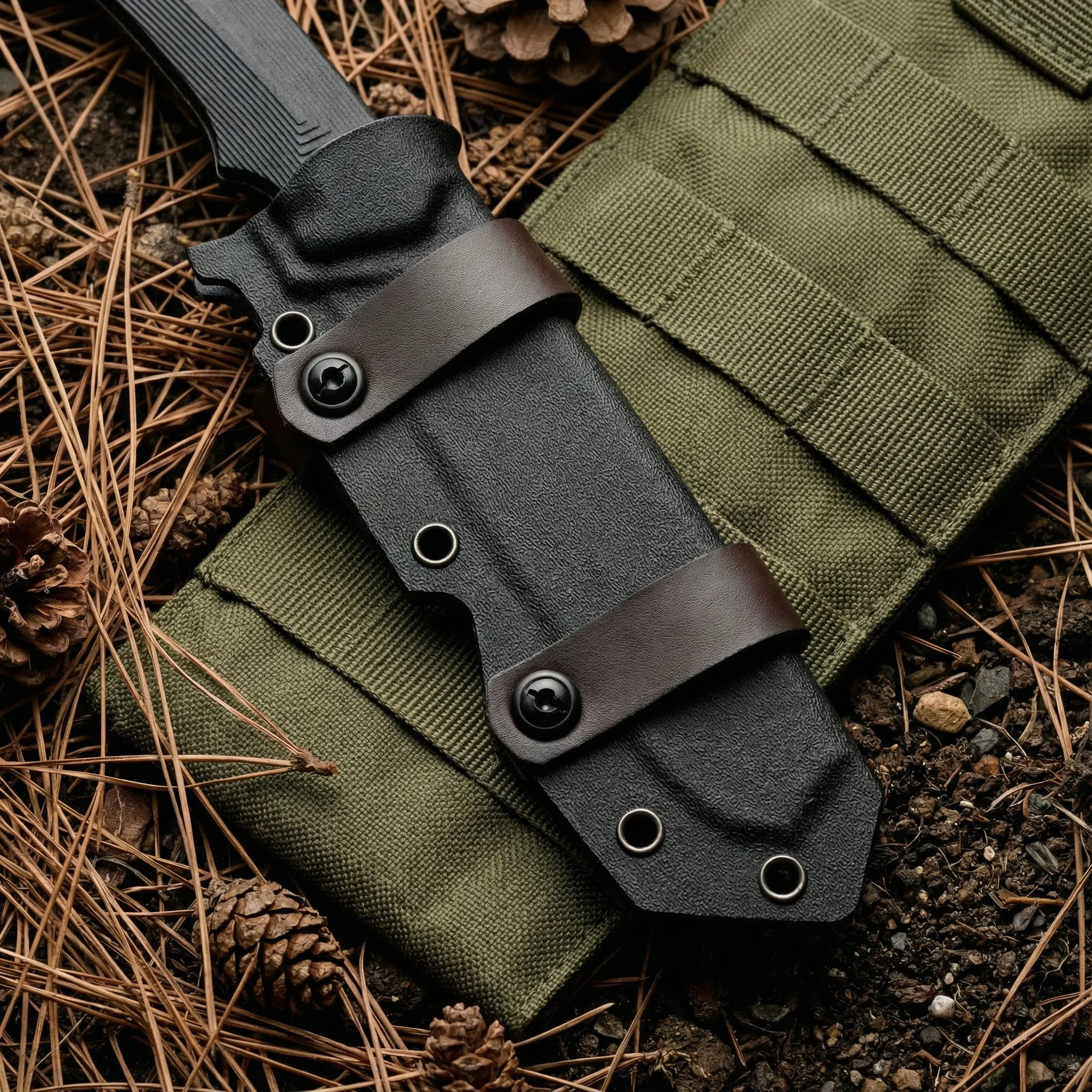 Cuchillo de hoja fija G10 con funda táctica para uso diario exterior - imagen 2