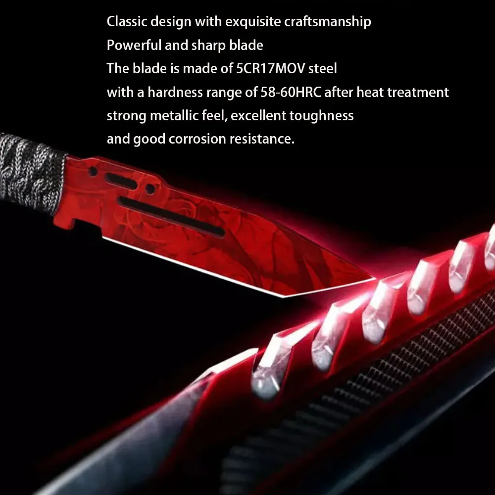 Cuchillo plegable no; hoja fija portátil en formato EDC