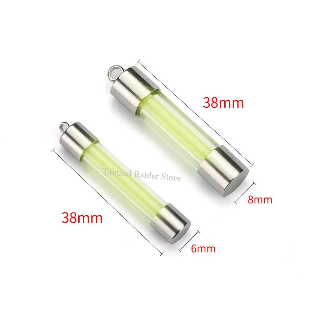 Llavero EDC colgante luminoso acero inoxidable y vidrio
