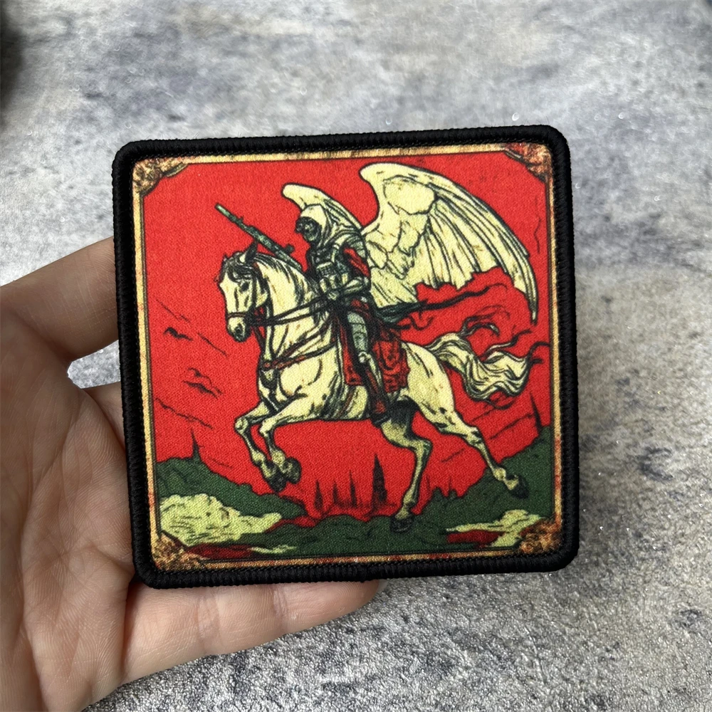 Parche táctico Horseman Apocalypse insignia moral MOLLE para mochila - imagen 4
