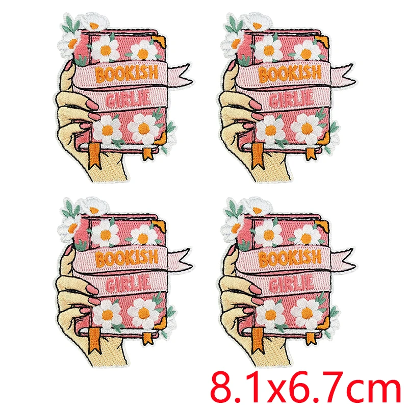 Parche bordado dinosaurio y búho leyendo – ideal para coser - imagen 3
