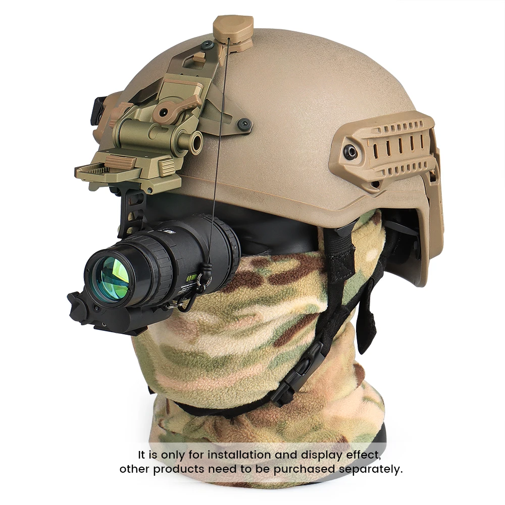 Vista del cable y clip del cordón NVG