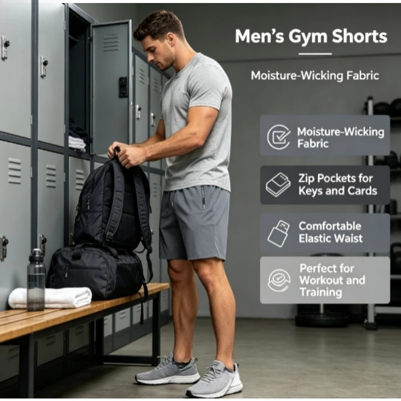 Conjunto Camiseta y Bermudas Secado Rápido para Hombre Talla Grande - imagen 3