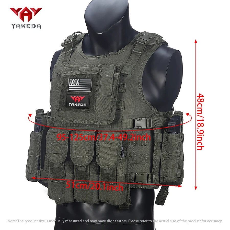Chaleco táctico Yakeda con sistema MOLLE ajustable – Caza y outdoor - imagen 2