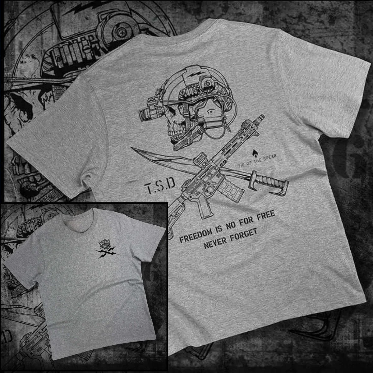Camiseta algodón manga corta con estampado y cuello redondo - imagen 4