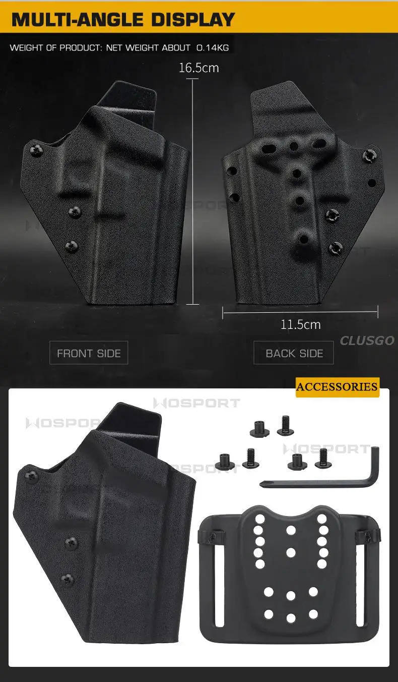Detalle del ajuste y acabado Kydex