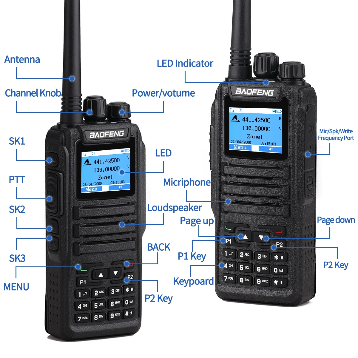 Baofeng DM-1701 walkie talkie DMR digital analógico para radioaficionado - imagen 2