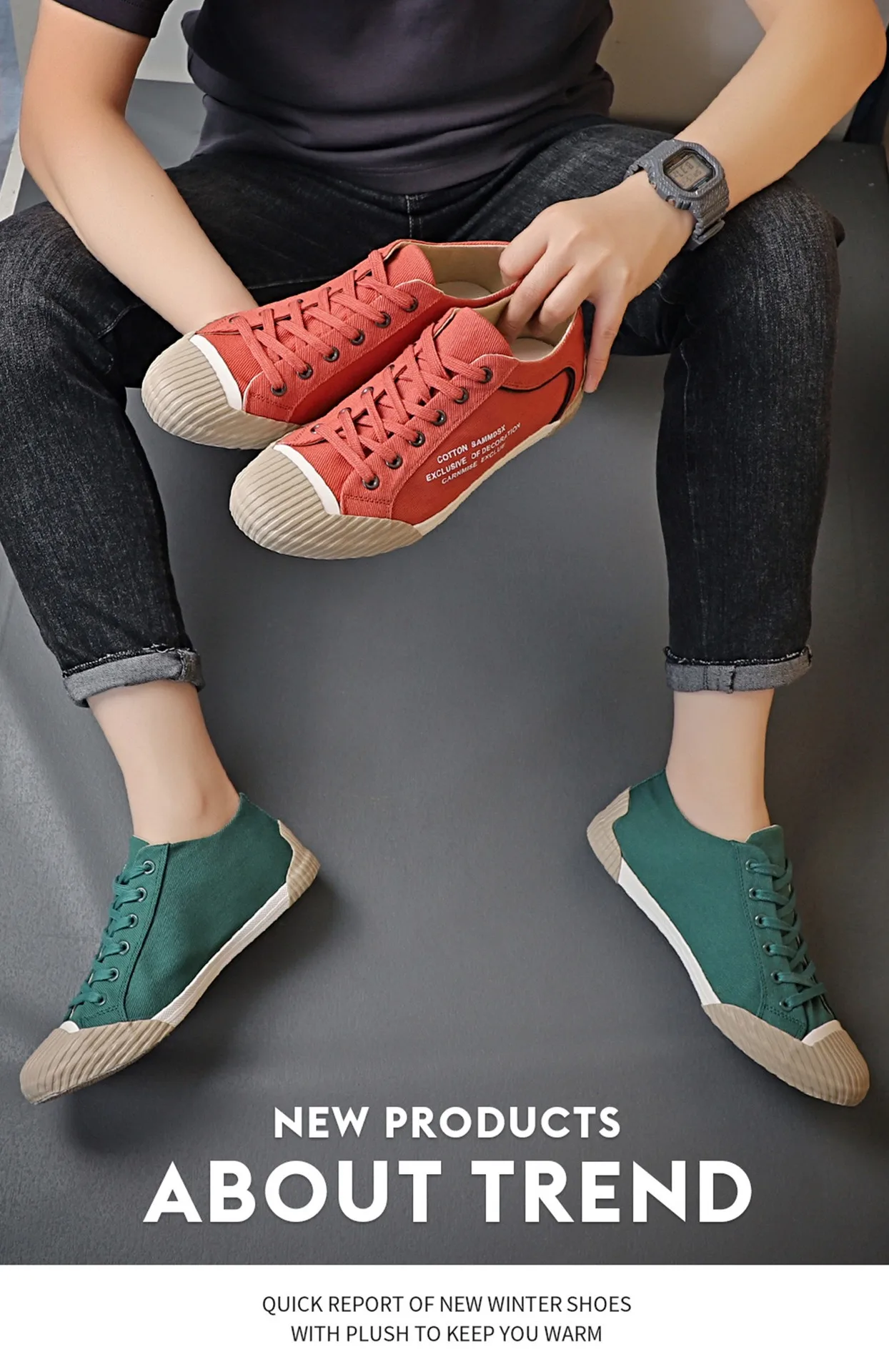 Zapatillas informales con estilo de tabla baja