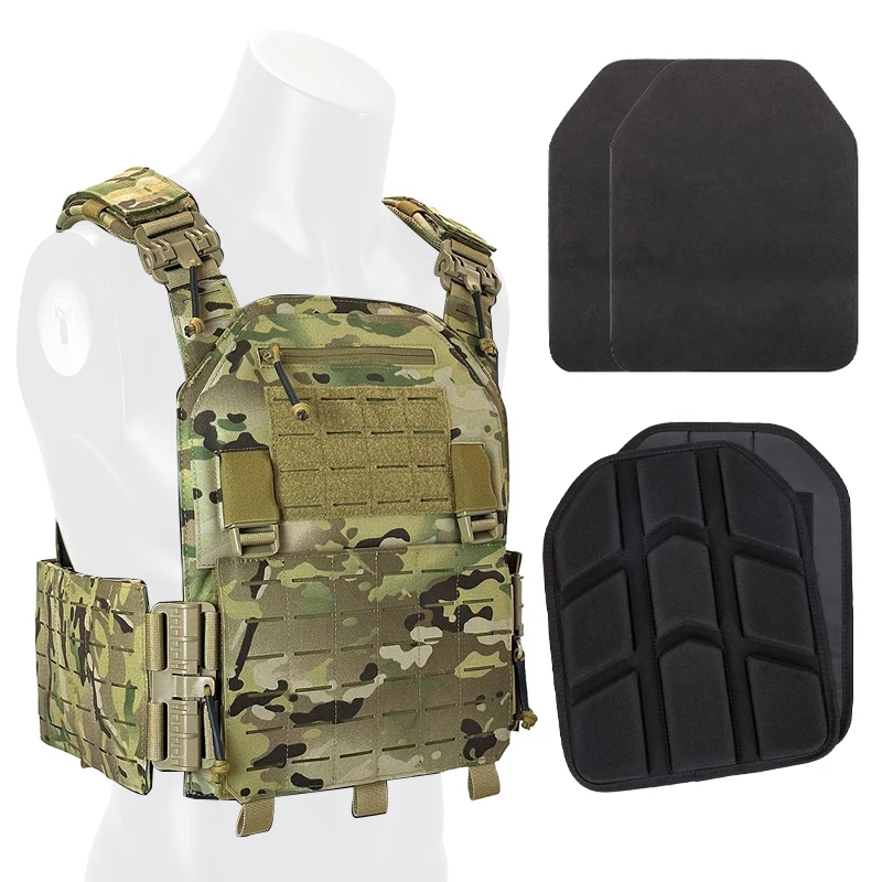 Chaleco portaplacas MOLLE con corte láser y liberación rápida airsoft - imagen 4