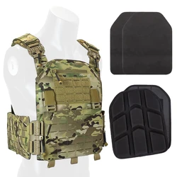 Chaleco táctico MOLLE multifuncional de exteriores con placa