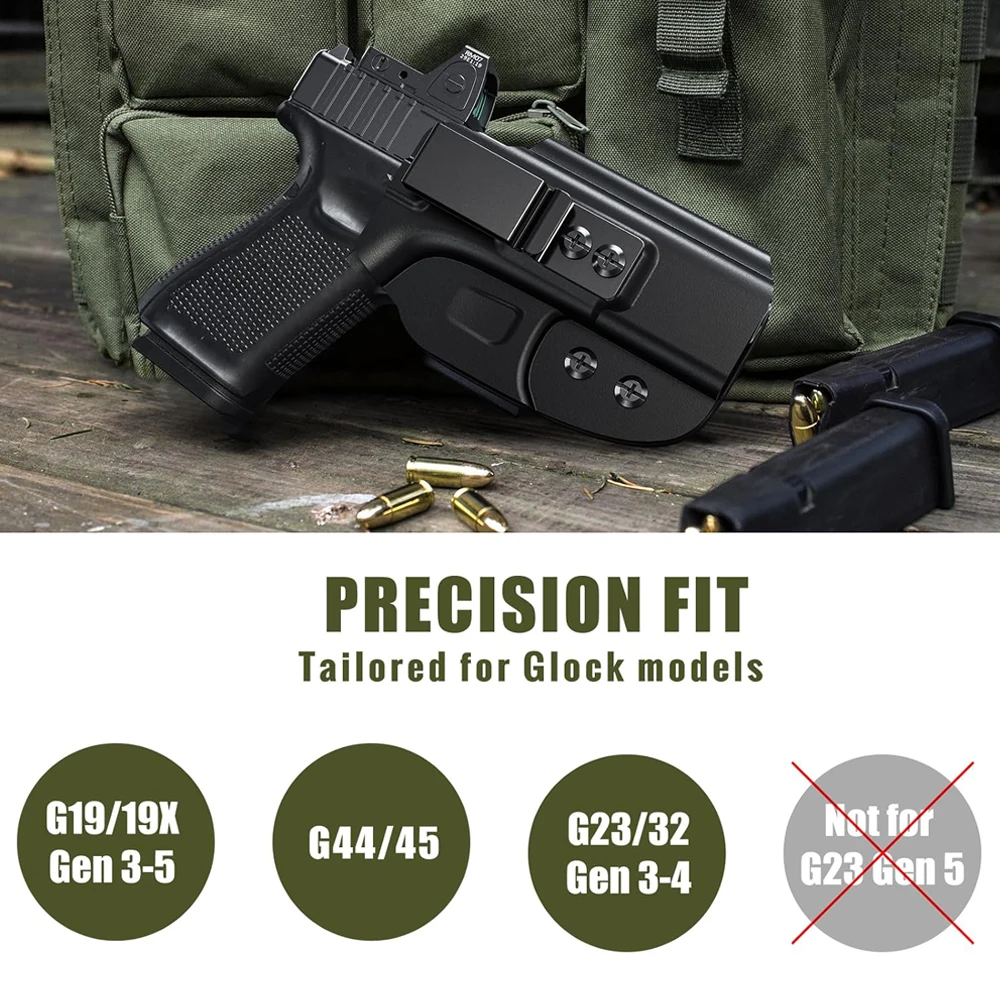 Funda IWB táctica para pistola Glock G19 derecha oculta - imagen 4