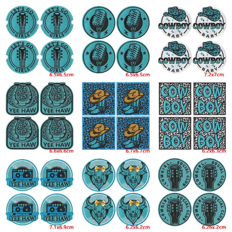 Parche termoadhesivo bordado calavera y equitación vaquero occidental - imagen 5