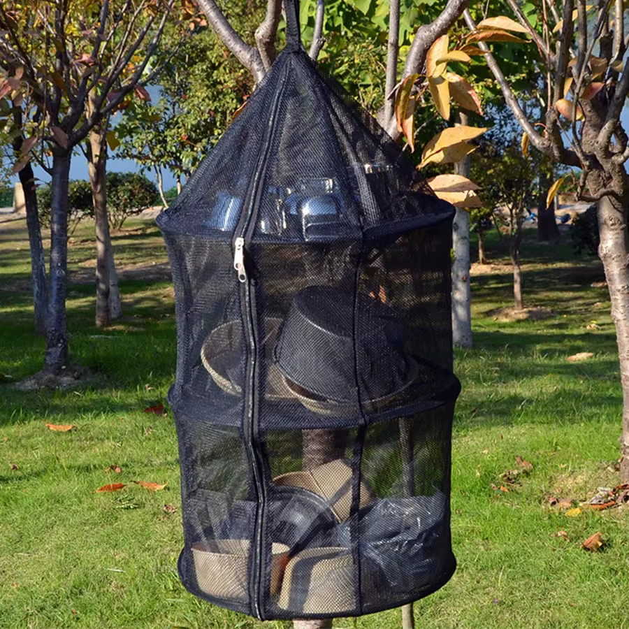 Tendedero plegable camping con malla y cremallera para hierbas - imagen 4