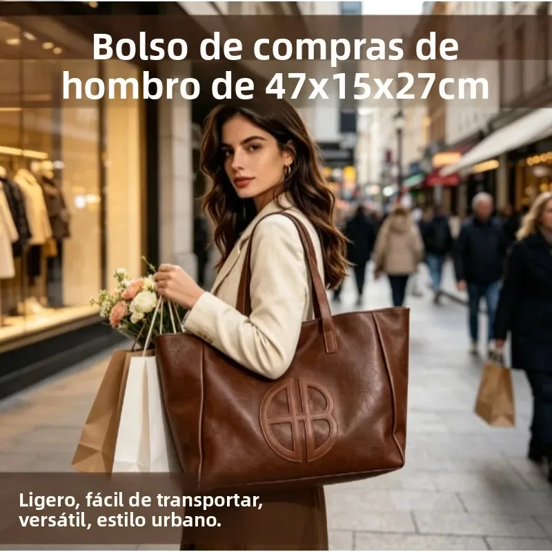 Bolso de hombro tote retro gran capacidad casual para trabajo - imagen 4
