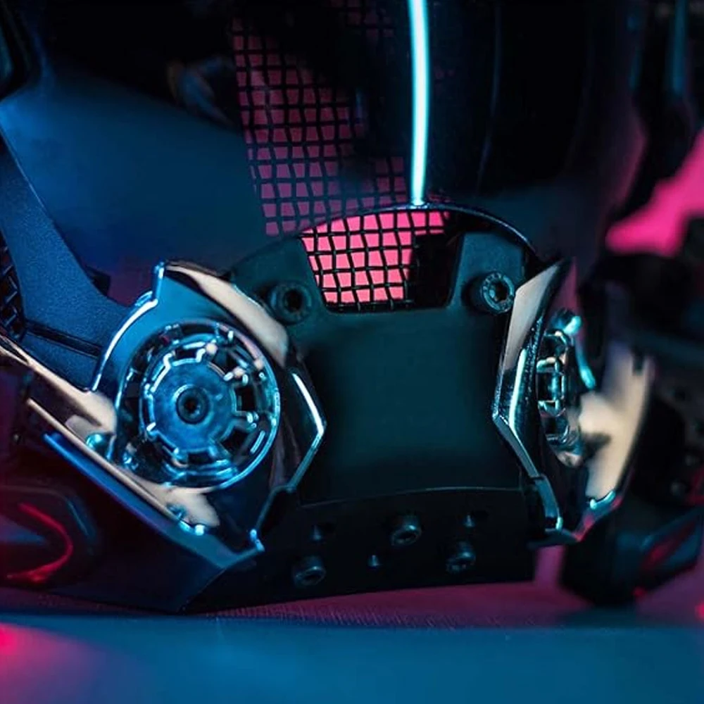 Cascos/máscara futurista: uso y presentación