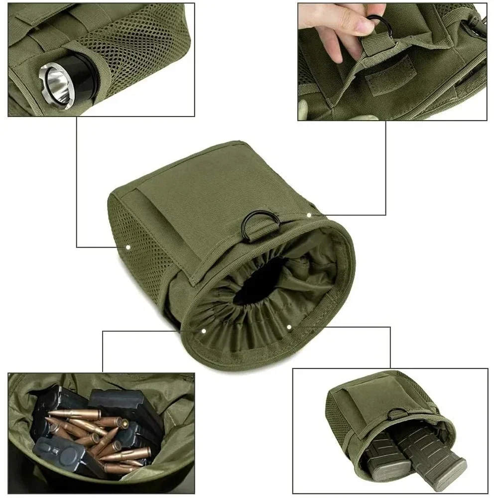 Riñonera táctica MOLLE con cordón para revistas y cinturón ajustable - imagen 4