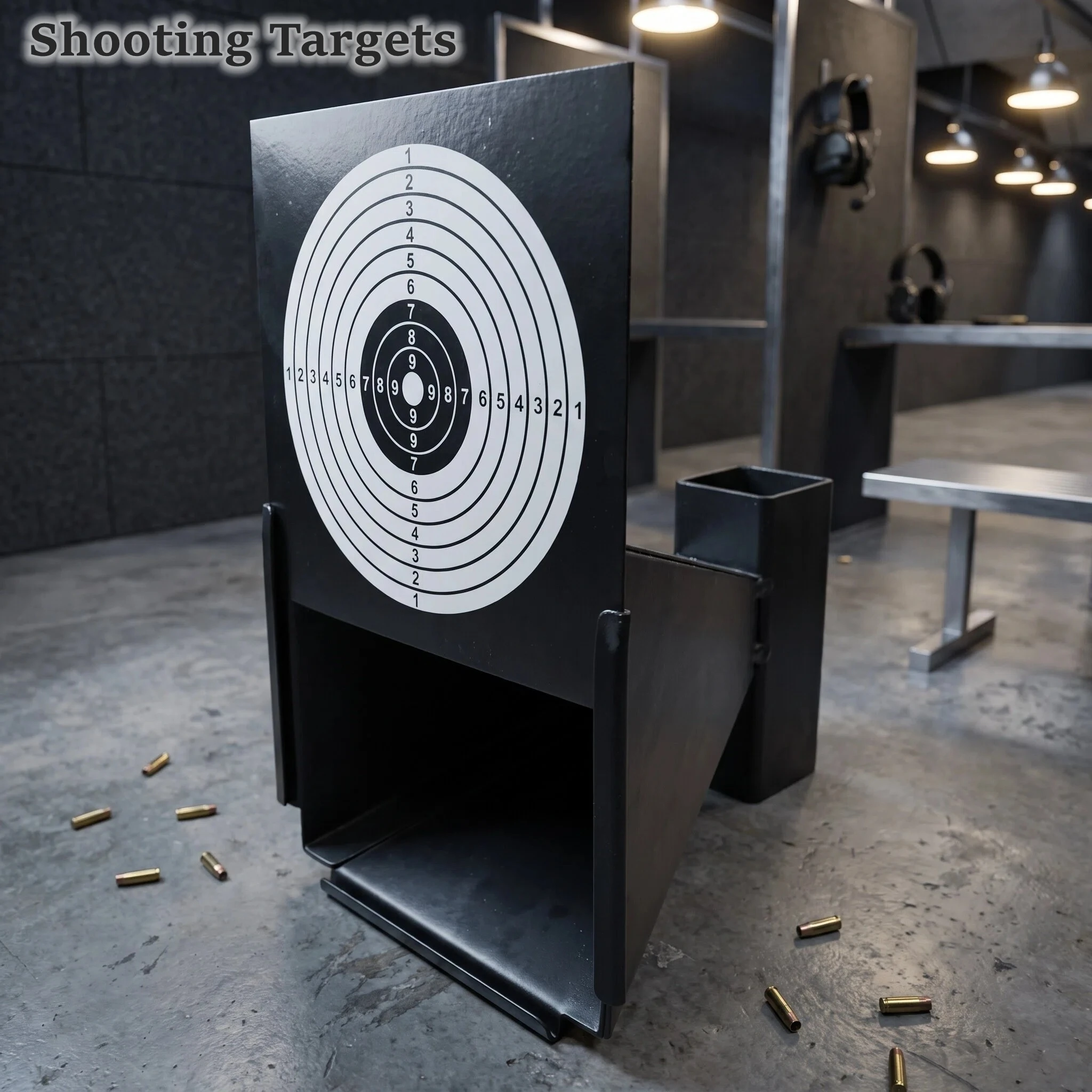 Objetivo de tiro BB en papel cónico para pistola, montado a pared - imagen 3