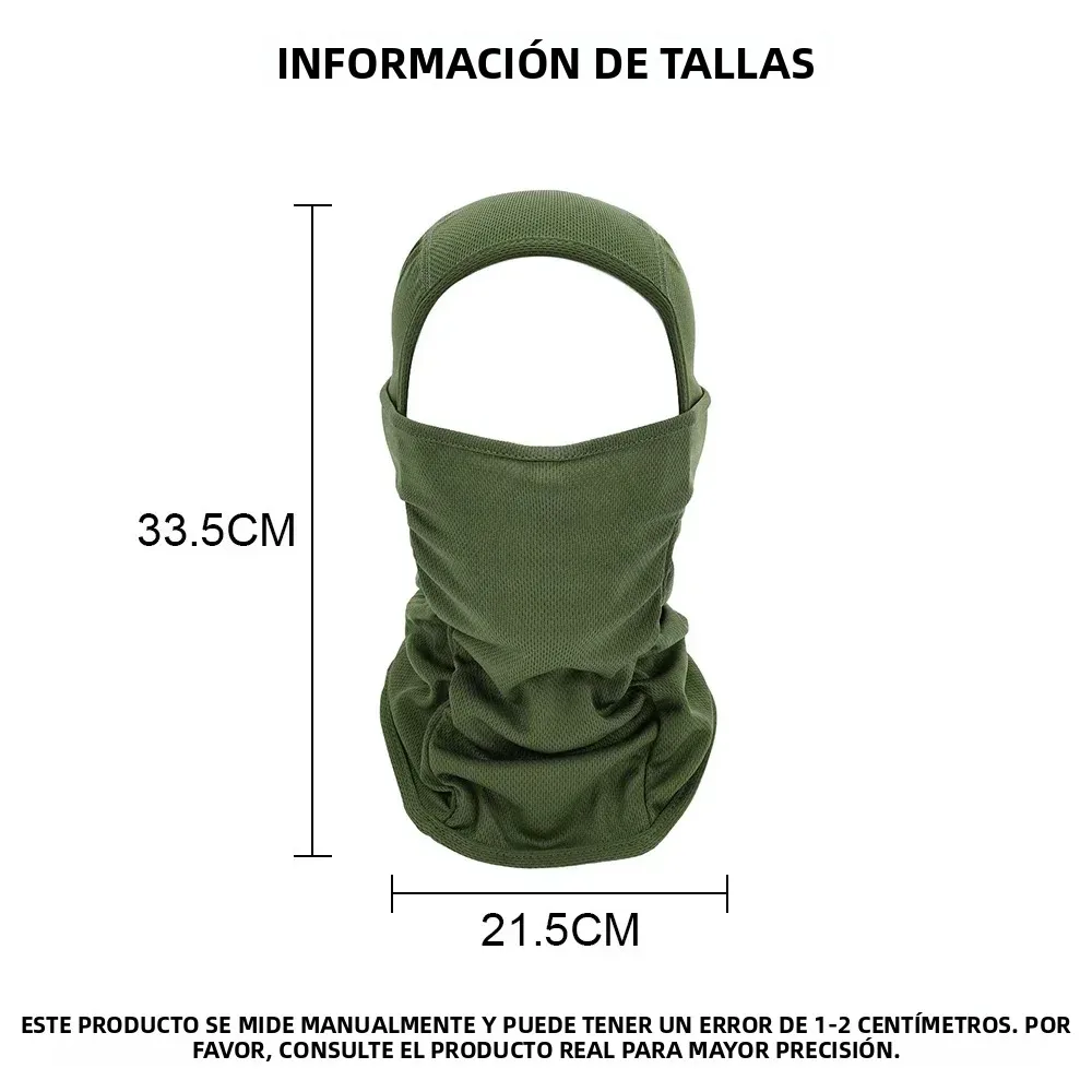 Pasamontañas táctico para esquí, máscara facial completa transpirable - imagen 3