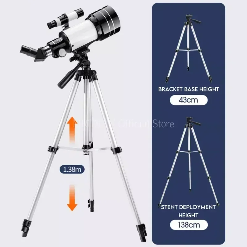 Telescopio Astronómico F30070 150x HD – Observación Luna Estrellas y Aves - imagen 5