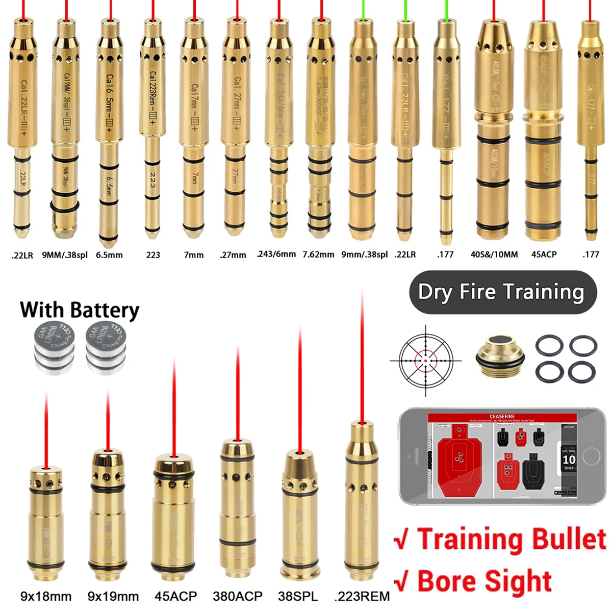 Colimador láser para pistola y rifle táctica, punto ajustable - imagen 3