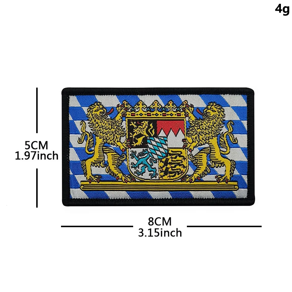 Insignia bordada escudo bávaro doble león medallón con gancho - imagen 2