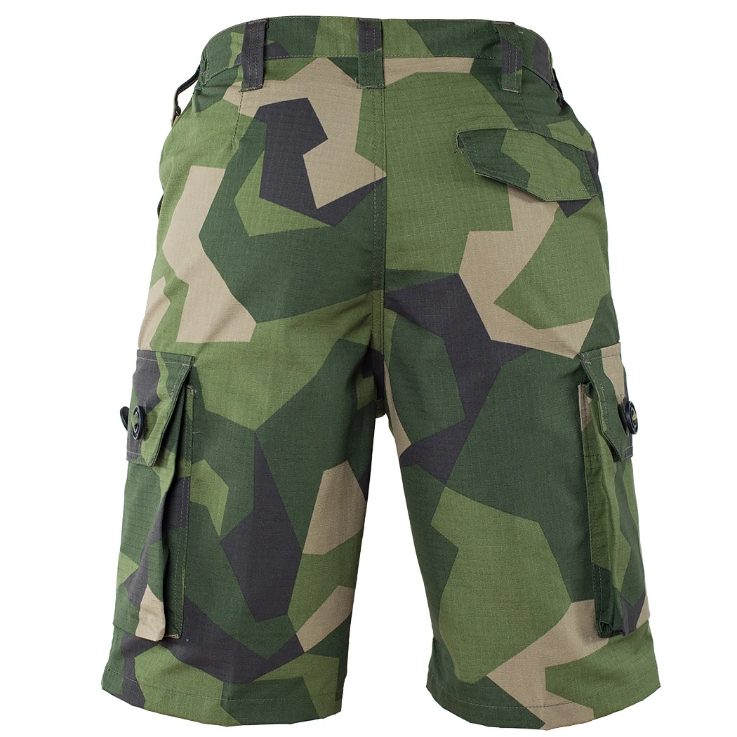 Bermudas tácticas verano camuflaje sueco geométrico M90