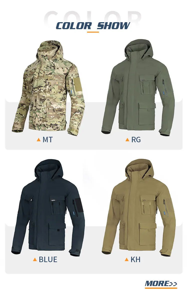 Chaqueta impermeable en color KH