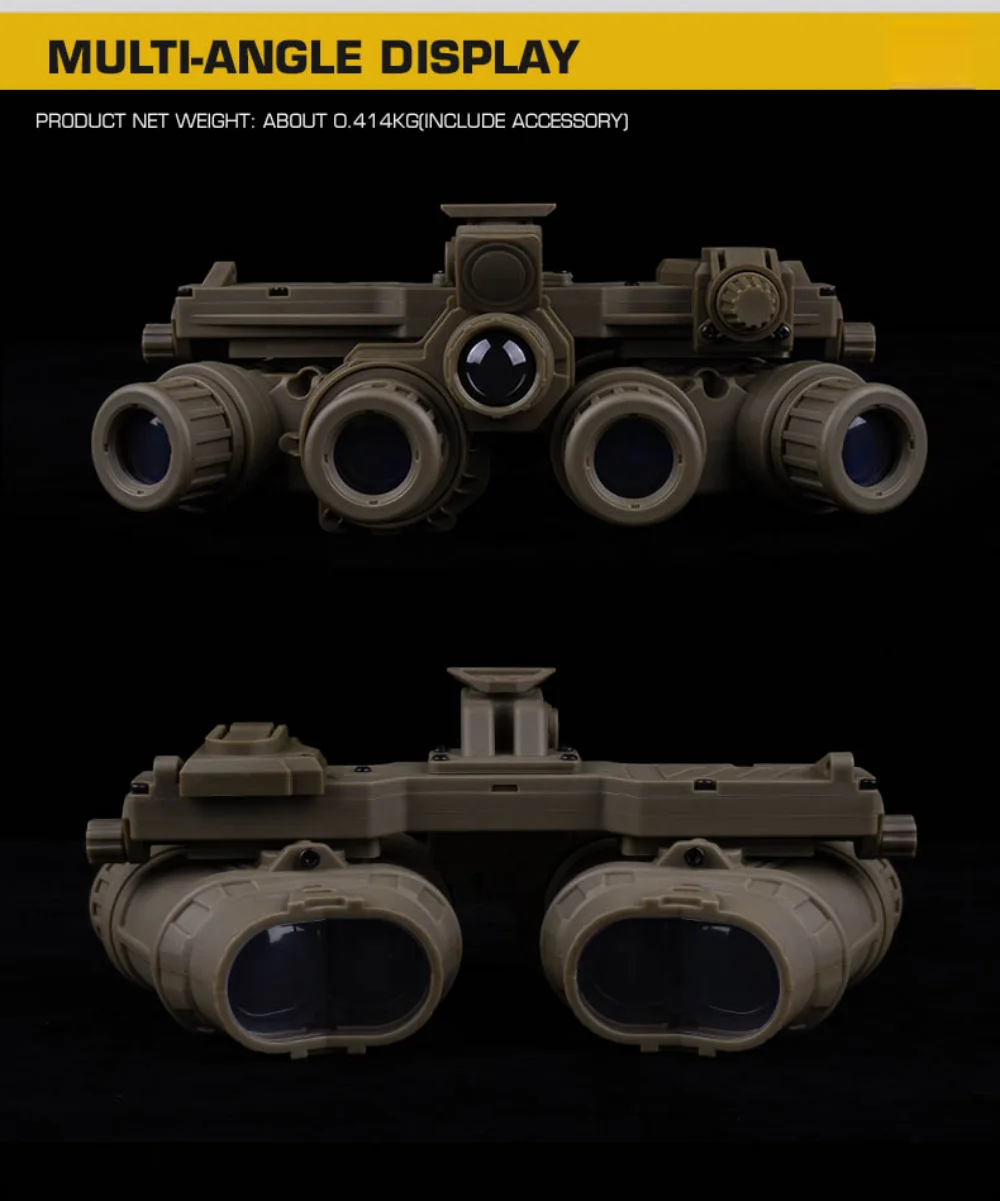 Vista frontal del diseño tipo NVG