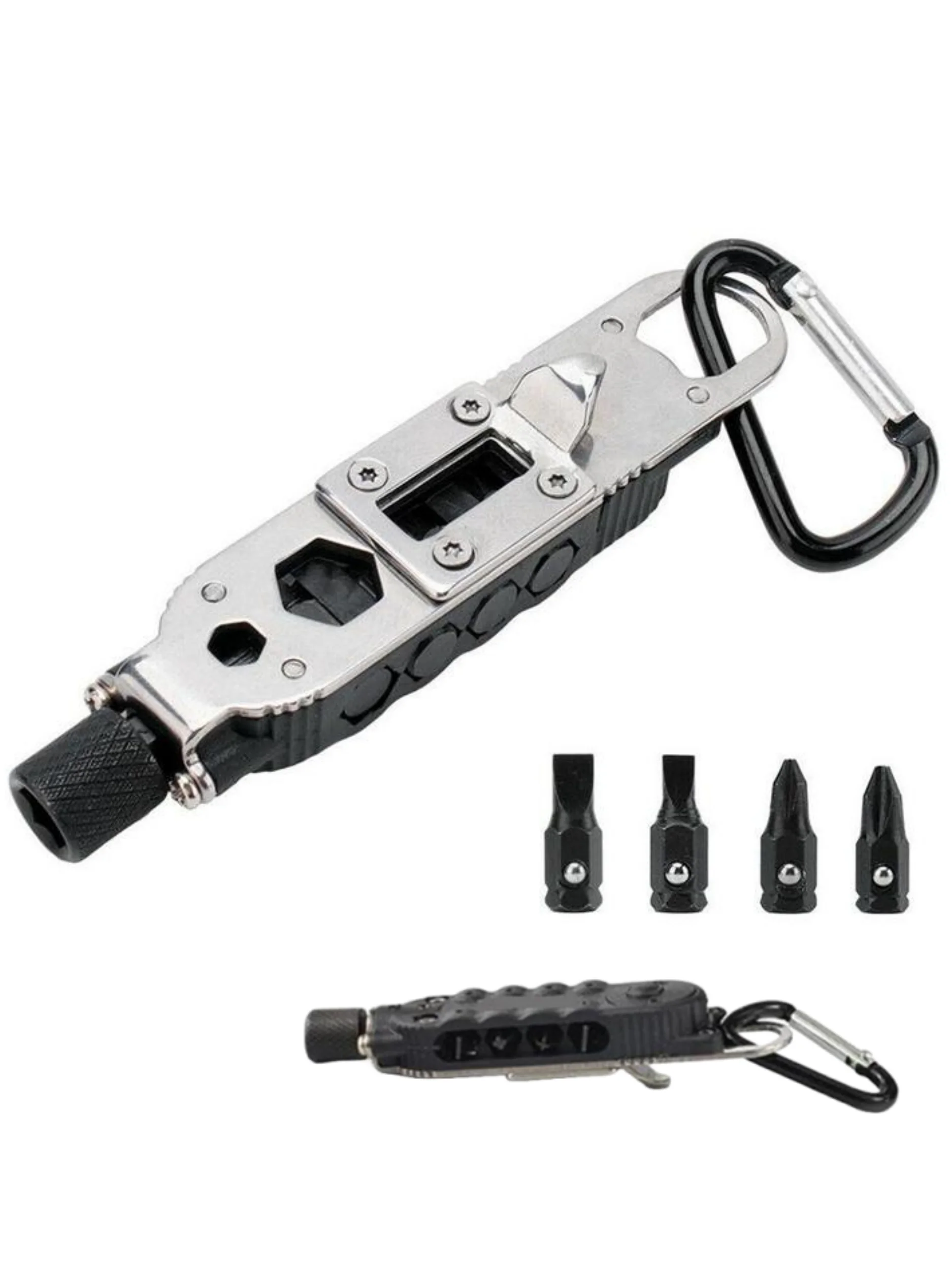 Mini destornillador multifuncional EDC visto desde arriba