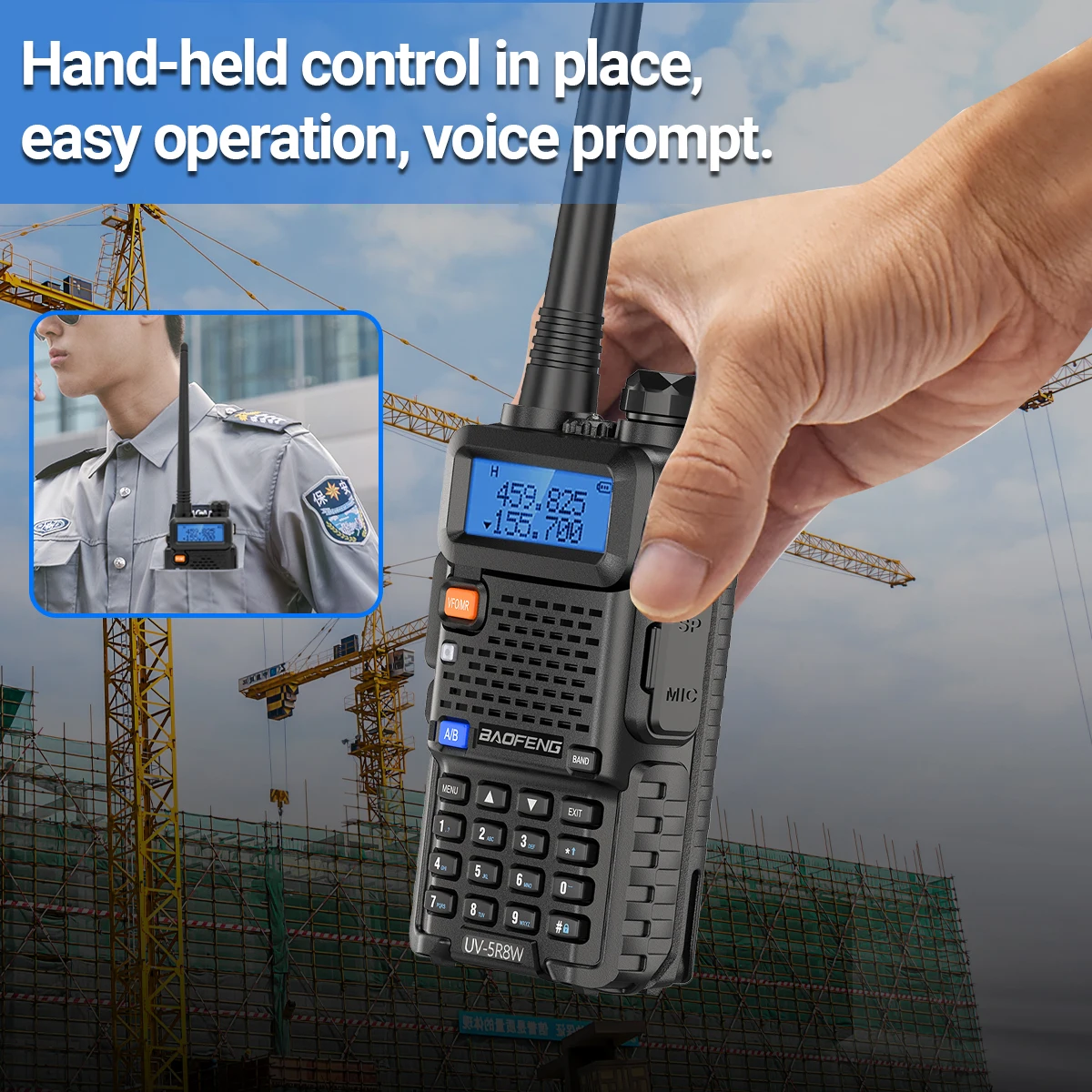 Baofeng UV-5R Walkie talkie portátil radio FM para radioaficionado - imagen 4