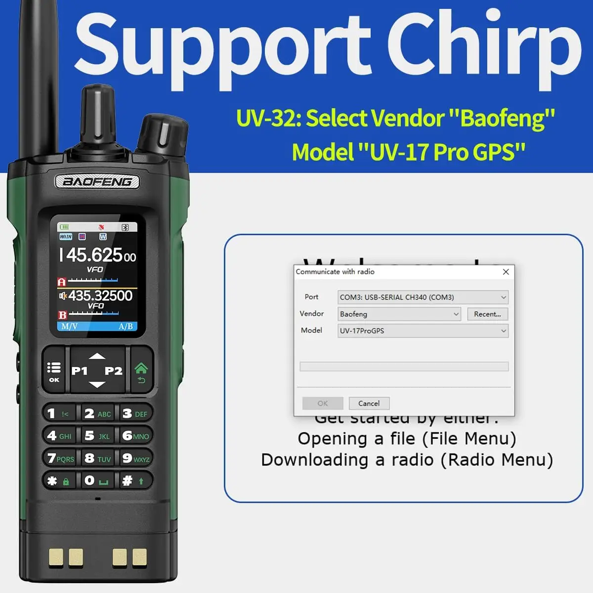 BAOFENG UV-32 walkie talkie con GPS, radioafición y Bluetooth - imagen 5