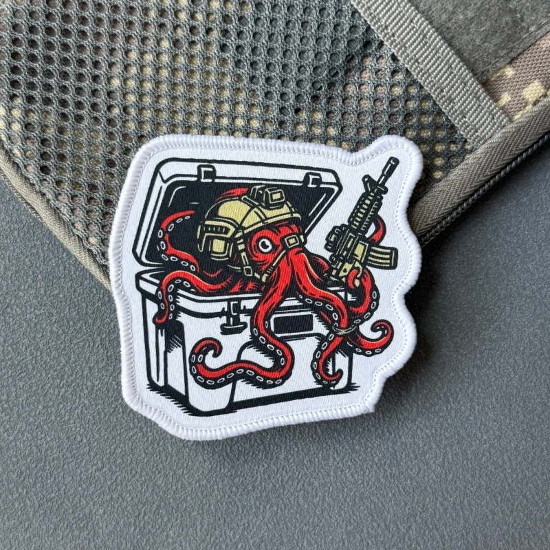 Parche táctico morale octopus con velcro para mochila y ropa - imagen 4