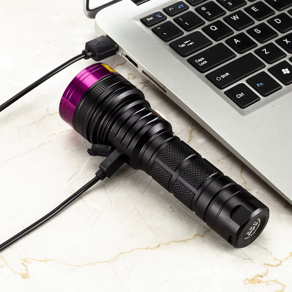 Linterna LED UV 365nm 25W recargable USB para curado de adhesivos - imagen 2