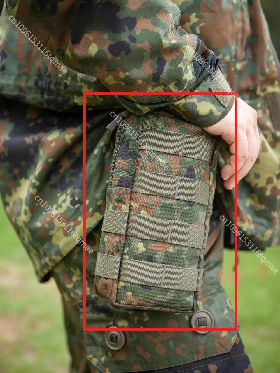 Riñonera táctica camuflaje selva manchado alemán para herramientas - imagen 2