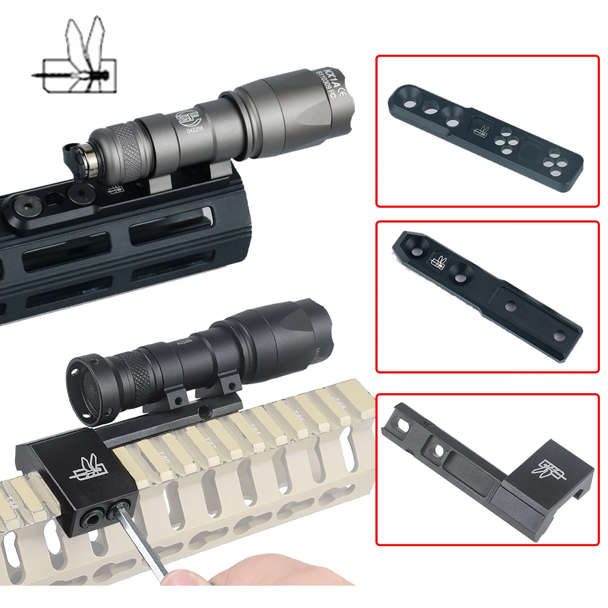 Thorntail – Base de Luz Táctica Metal para Rail MLOK