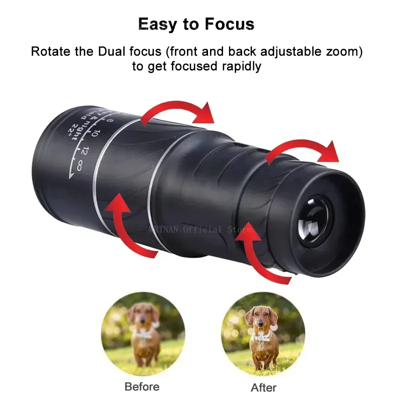 Telescopio monocular portátil visión verde HD largo alcance - imagen 4