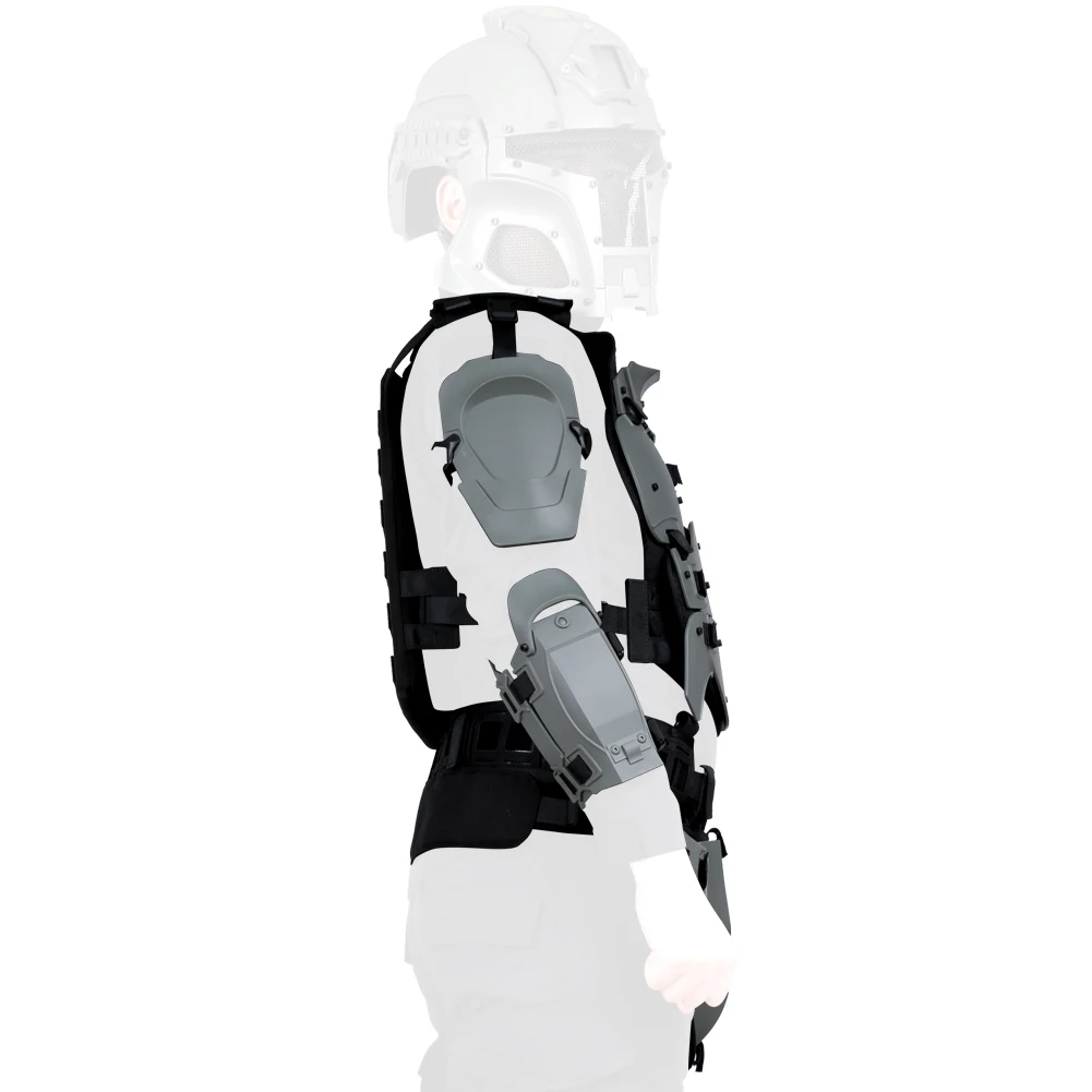 Armadura táctica modular chaleco protección codos pecho entrepierna - imagen 2