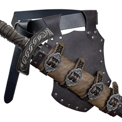 Funda de espada medieval en piel sintética estilo vintage para LARP