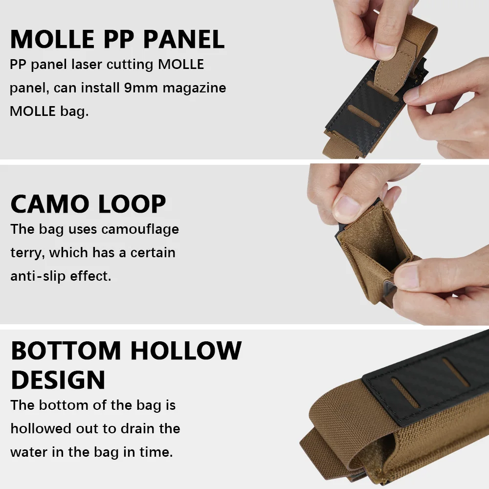 OPHIDIAN Porta Revistas MOLLE 9mm – Modular Táctico - imagen 5