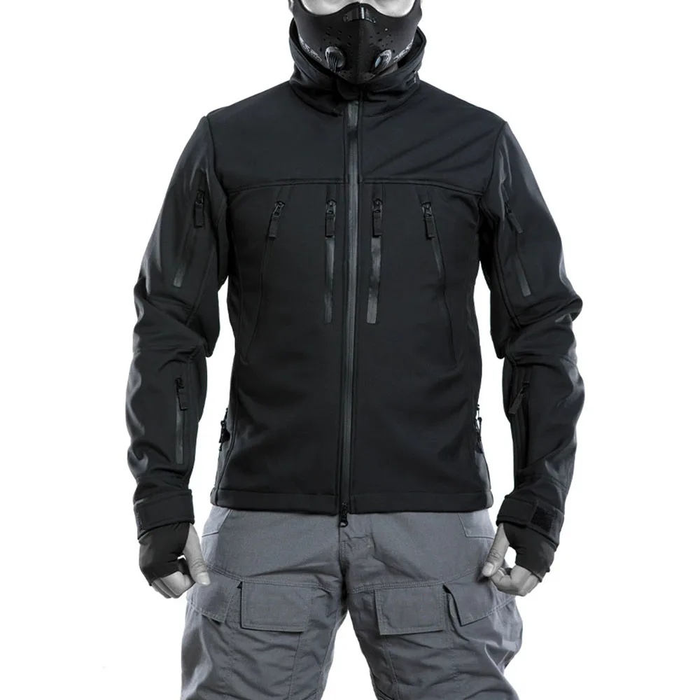 Chaqueta táctica softshell con capucha agua-viento para otoño-invierno - imagen 4