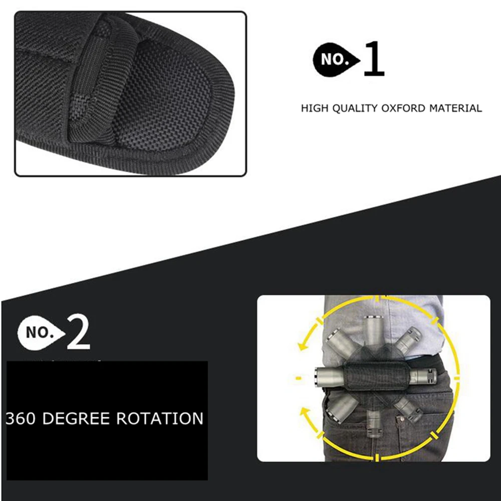 Funda táctica nailon para linterna de cinturón con giro total - imagen 4