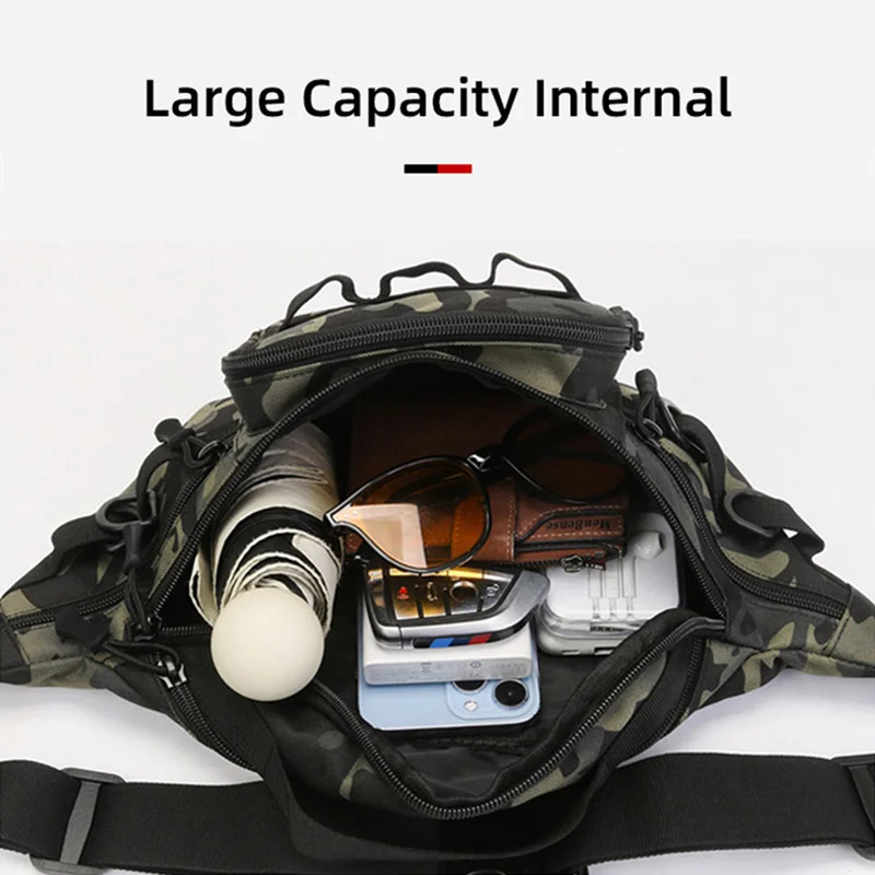 Bolsa táctica cintura MOLLE camuflaje alta de pesca y senderismo - imagen 2